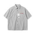 Striped boxy fit shirt grey