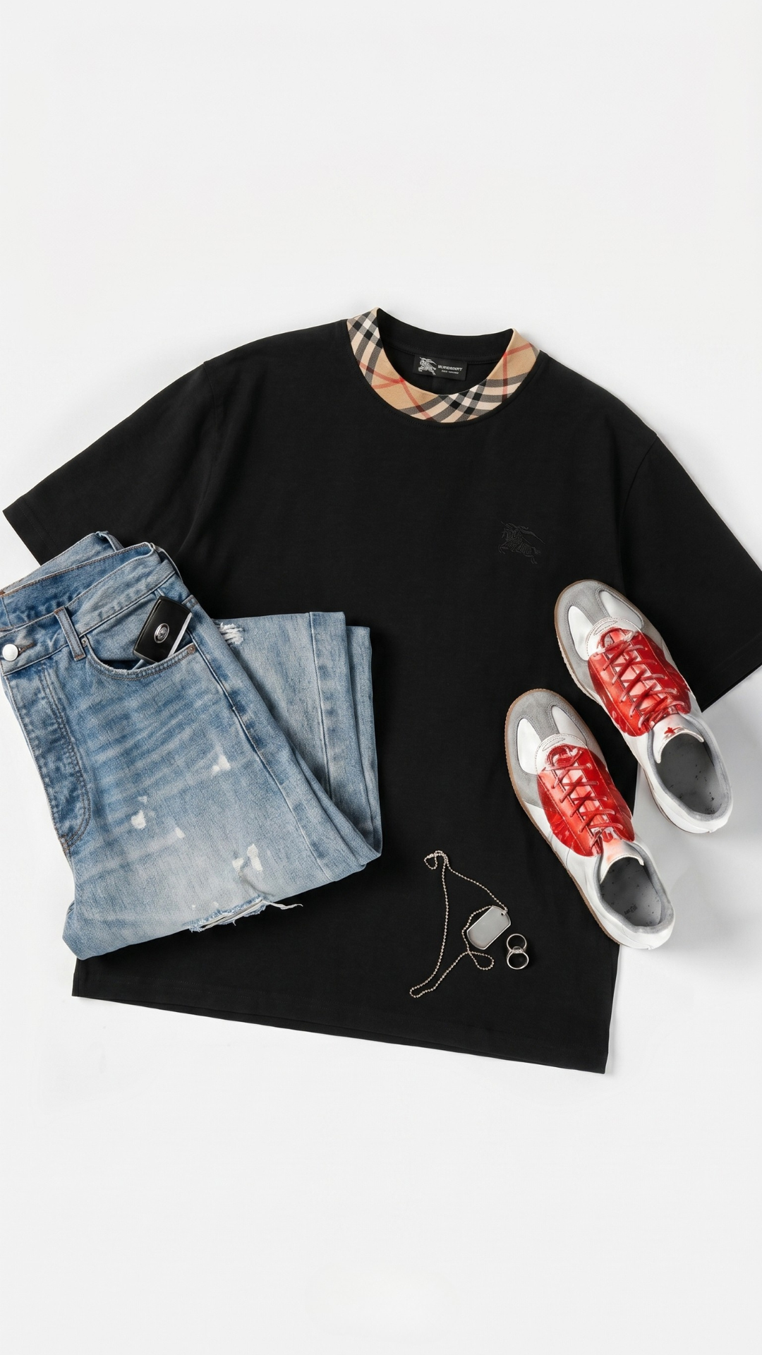 Burberry Collar tshirt black