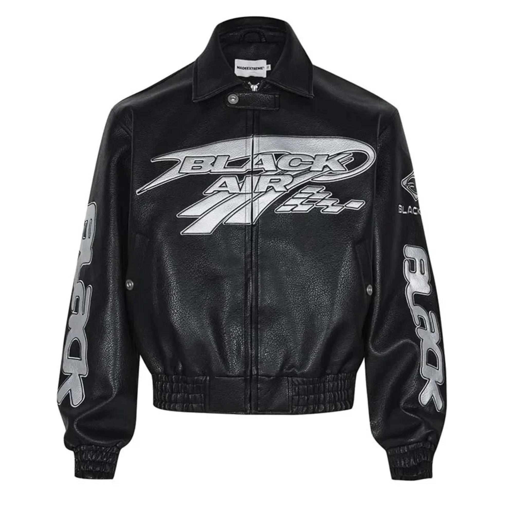 Black Air Black Leather Racing Jacket