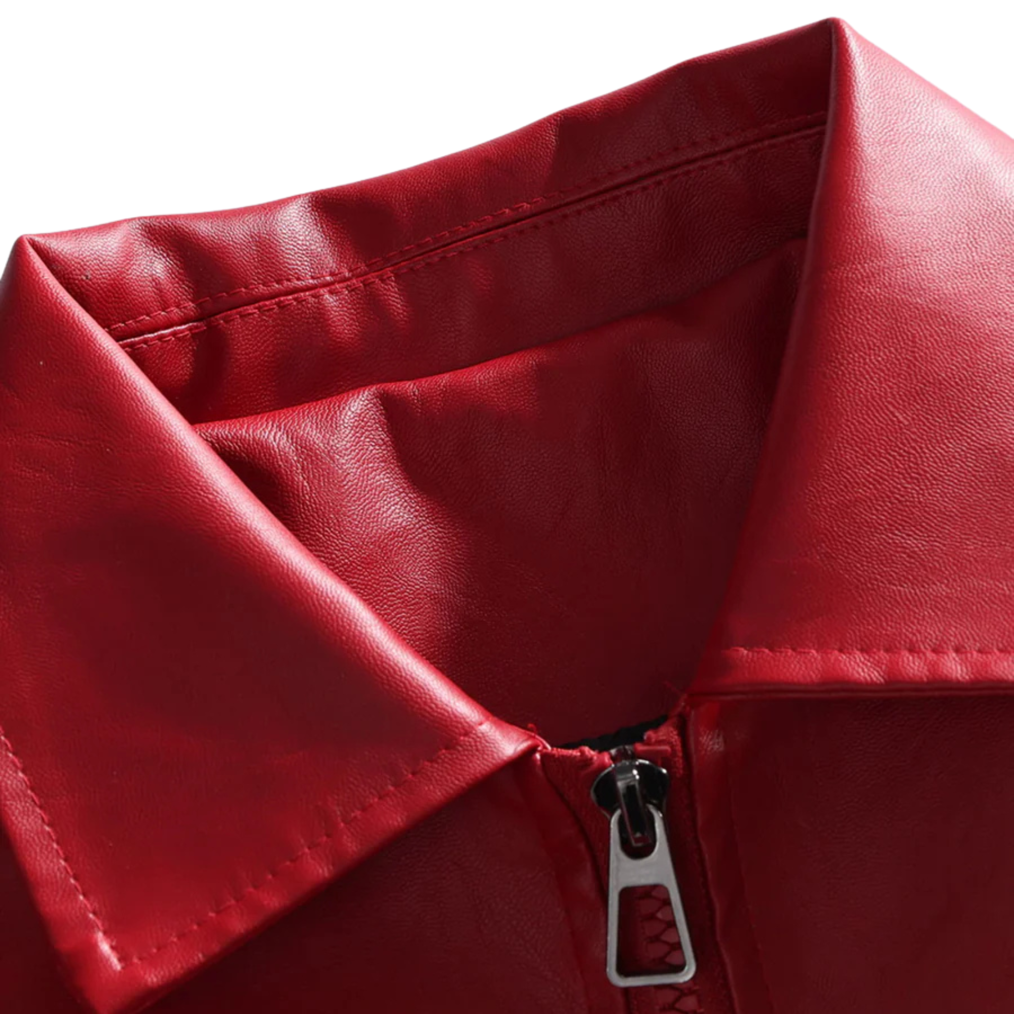 Black Air Red Leather Racing Jacket