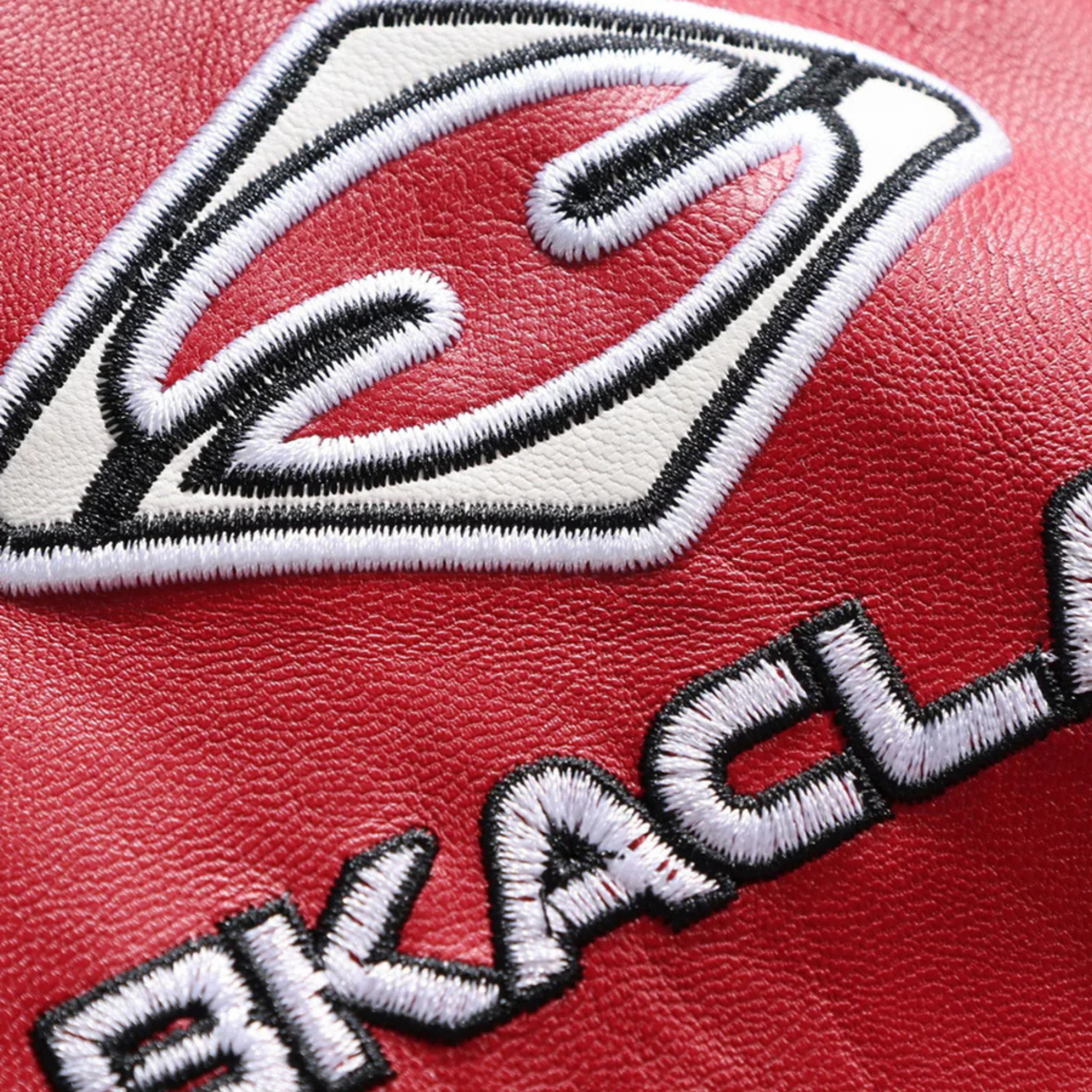 Black Air Red Leather Racing Jacket