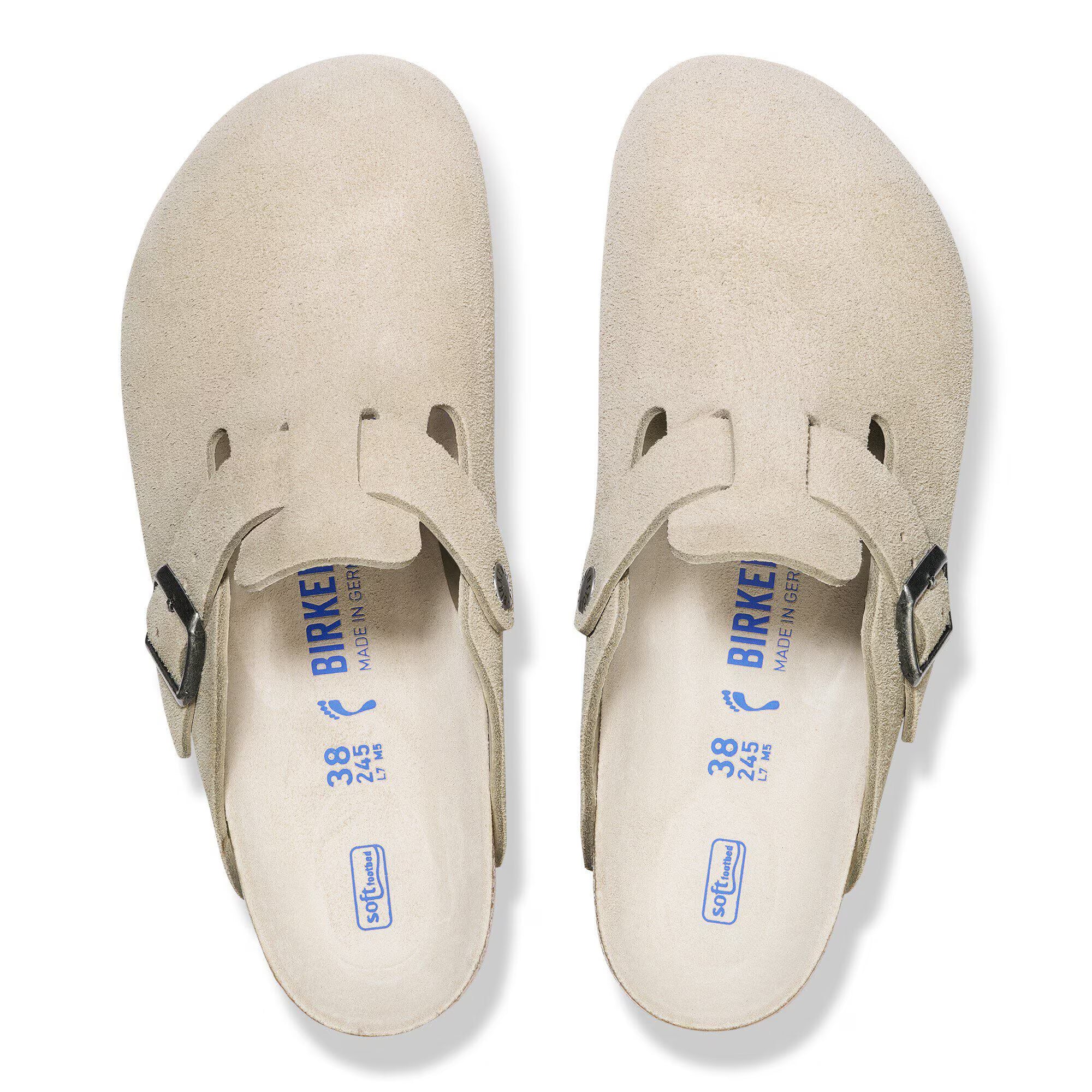 Beige Boston Birkenstocks